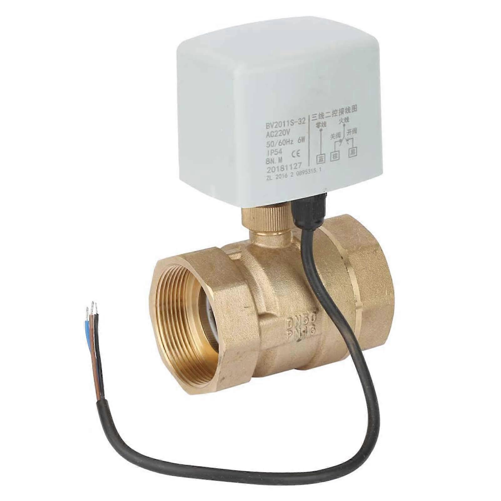 AC220V DN50 2 Inch Motorised Ball Valve | 2-Way Electric Valve with 3-Wire Connection and Durable Construction