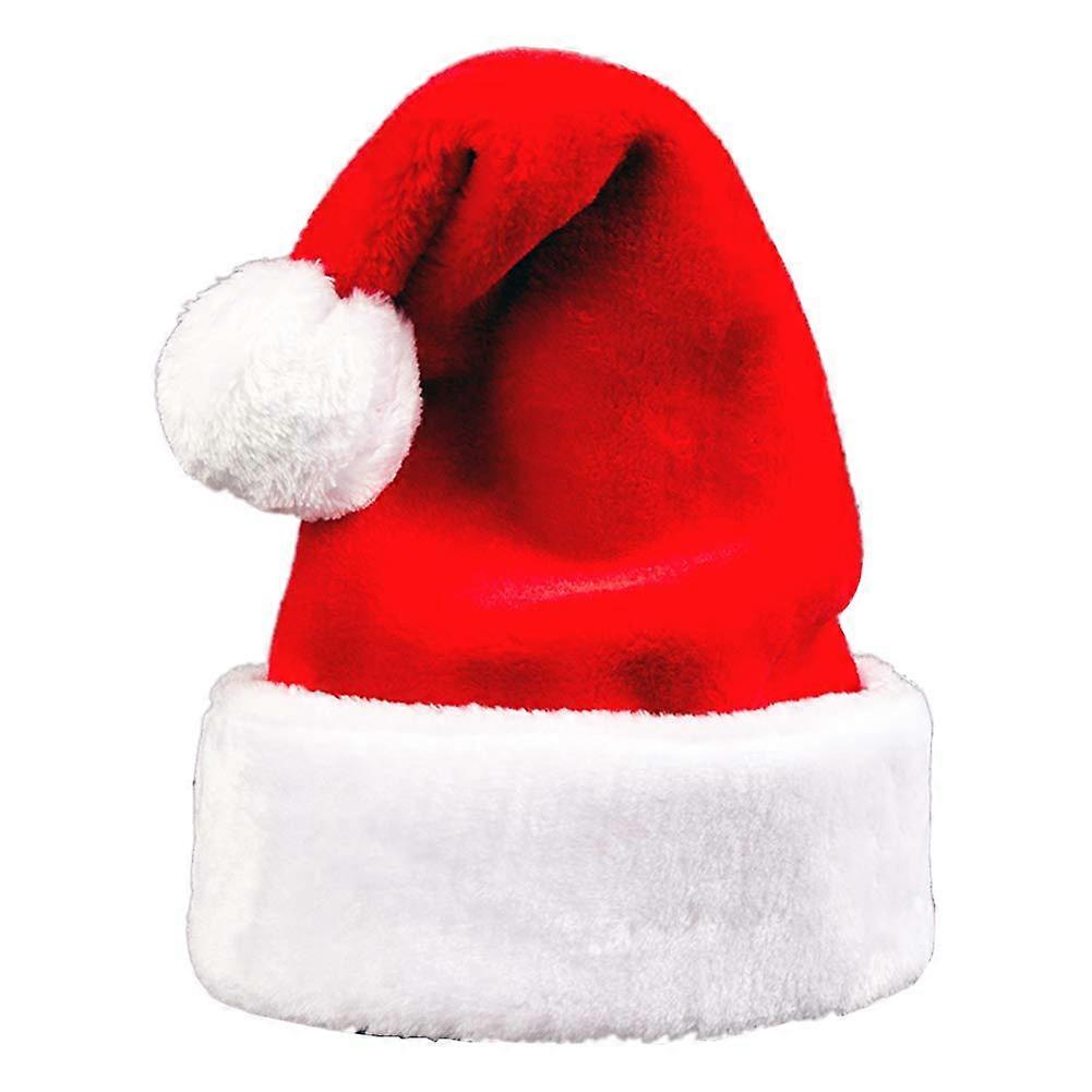 Christmas Hat for Adults and Children, Velvet Material with Plush Trim, Comfort Liner, Unisex Holiday Style