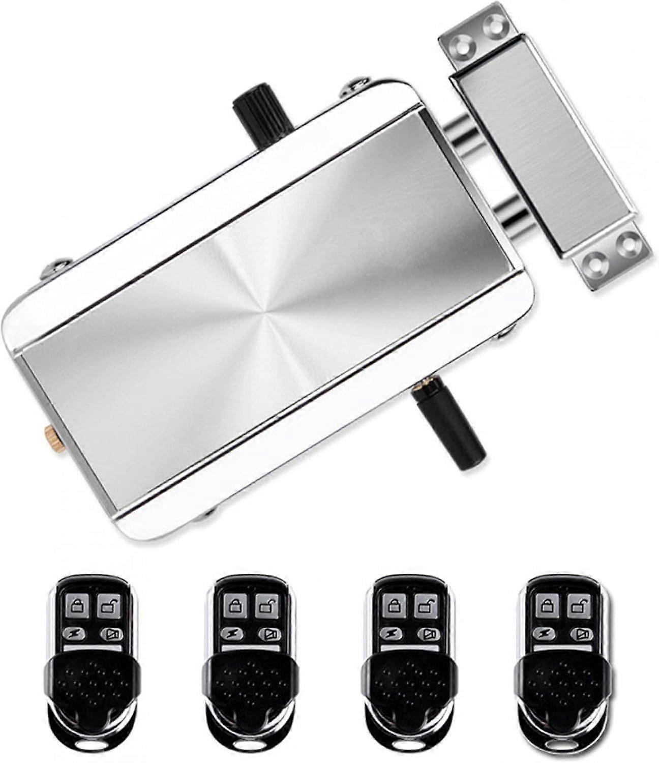 Electronic Intelligent Door Lock Kit, Home Door Lock Kit with 4 Remote Control,