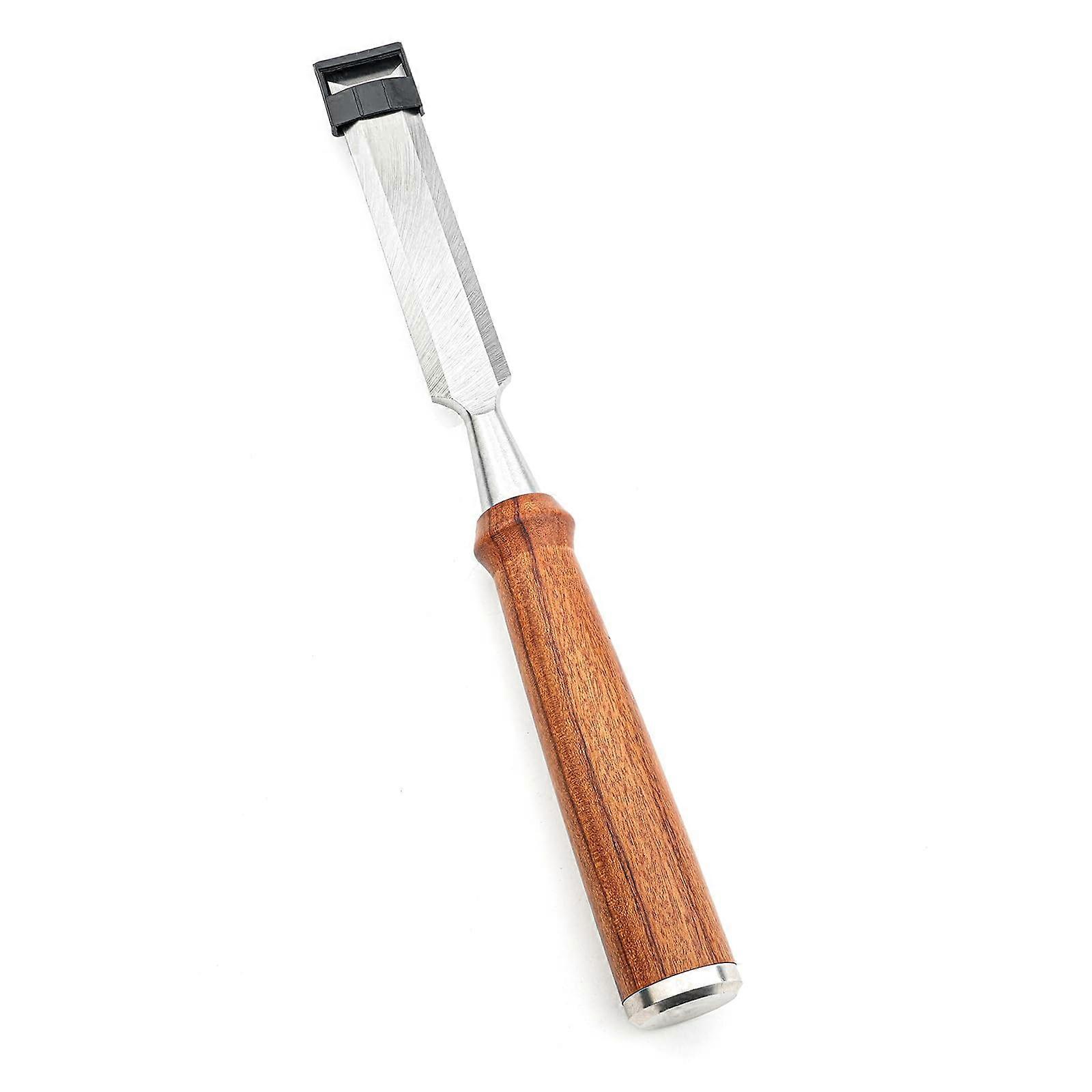 Woodworking carving chisel, 20 mm wide chisel, carving tool with wooden handle for precise cutting in wood.
