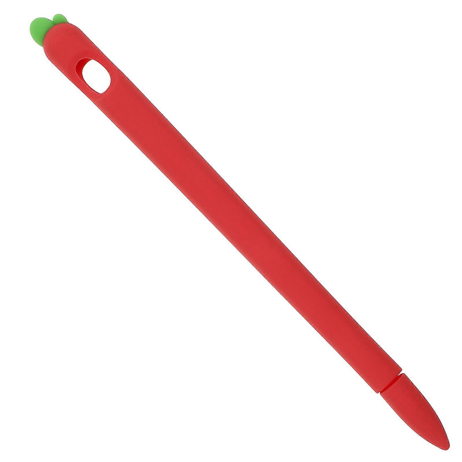Silicone Protective Cover Stylus Pen Carrot Shape Pink For Daily Use Gift Giving 1Piece