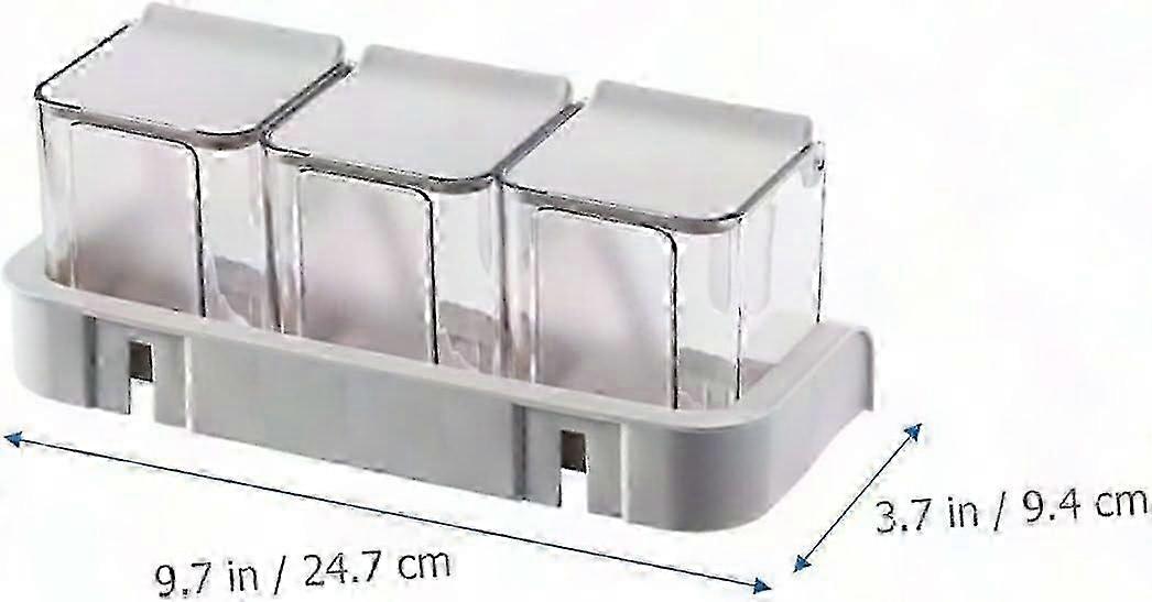 Square Seasoning Box Clamshell Spice Rack for Kitchen Storage