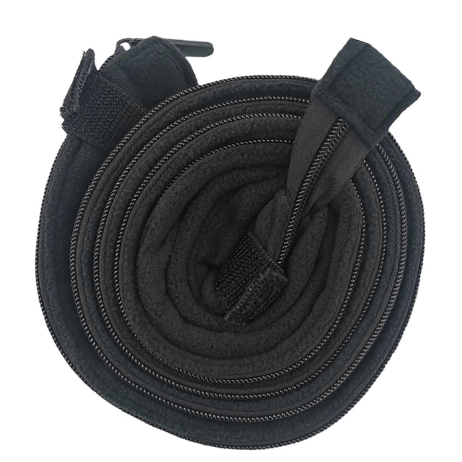 Hose Cover Black Insulated Hose Wrap with Zipper, Sturdy Fabric Hose Sleeve for Protection and Durability