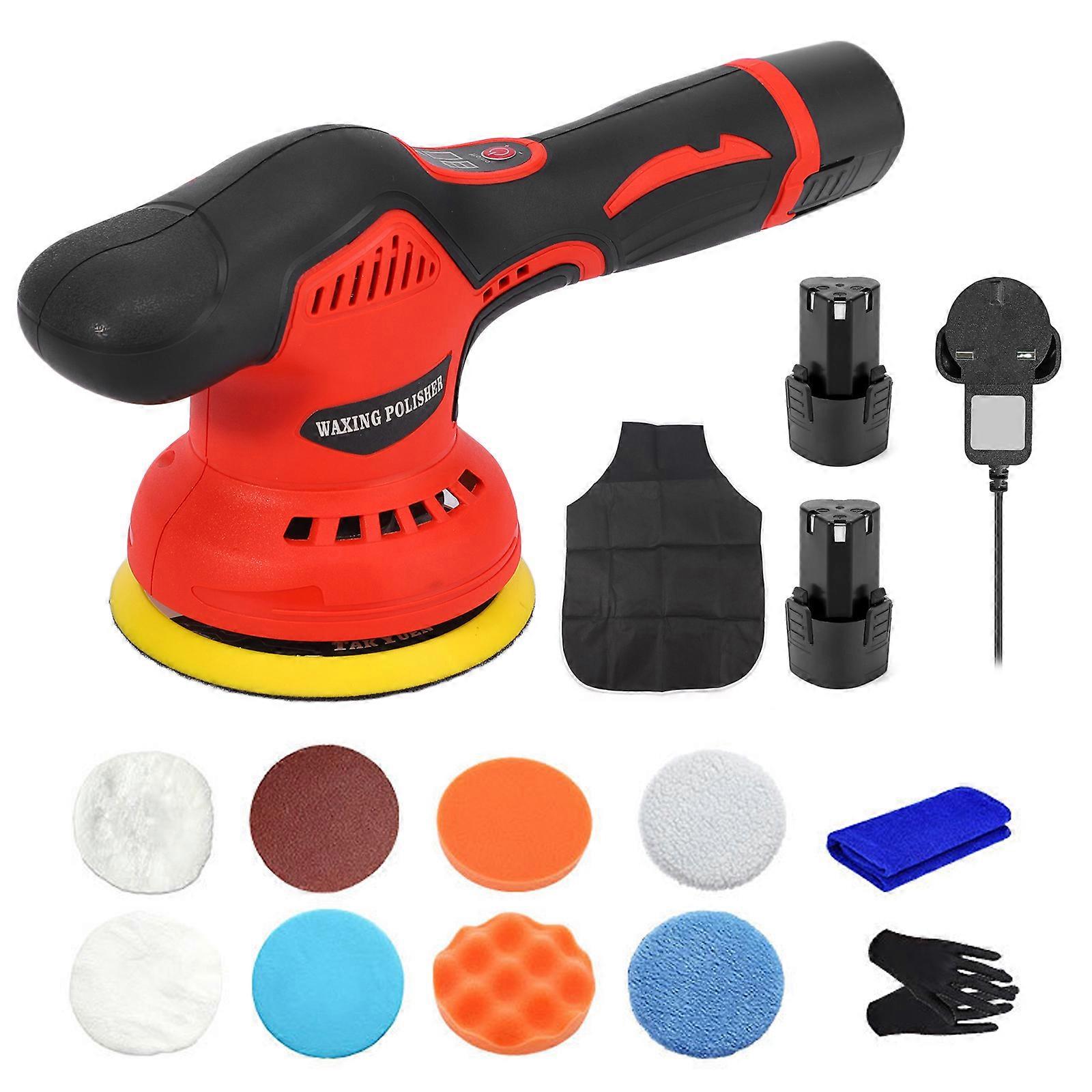 12V Lithium Ion Cordless Polisher Buffer 8 Adjustable Speed 5500RPM Brushless Motor for Car Detailing Polishing Sander