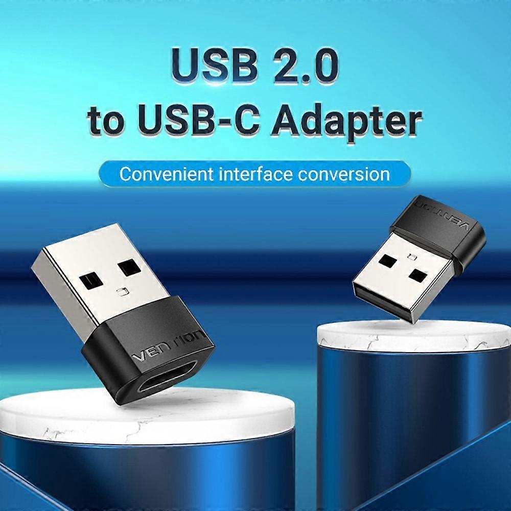 VENTION CDW Series USB 2.0 A Male to USB C Female Adapter 480Mbps Data Transfer OTG Converter