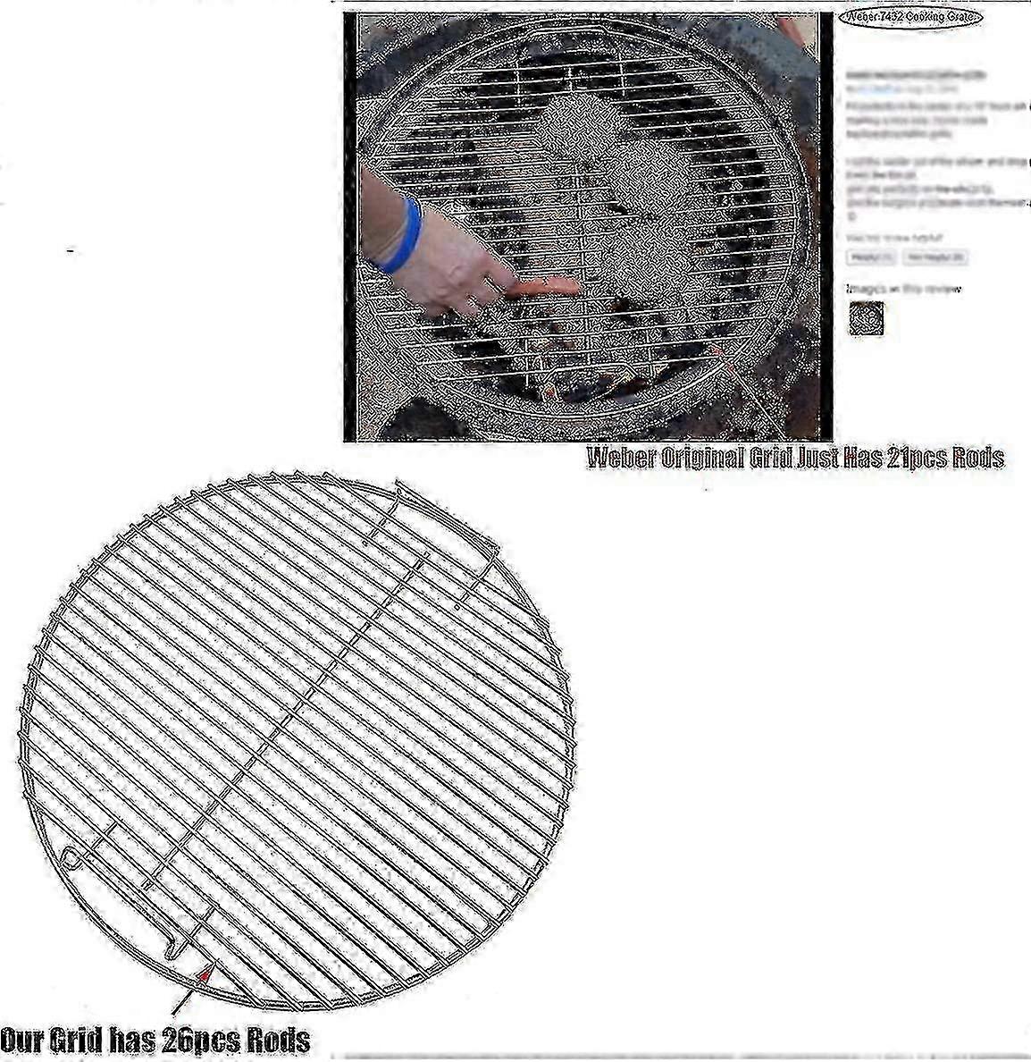 Rvs Ronde Grill Rooster Voor Weber 47Cm Houtskool Grill Rvs Ronde Grill Rooster Voor Weber 47Cm Houtskool Grill