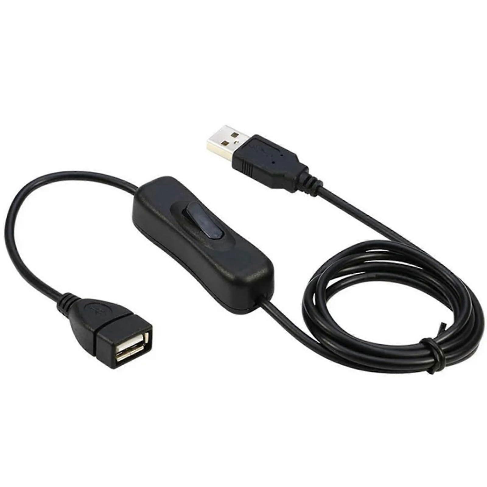 Male To Female USB Extension Cable With Button Switch For Travel Recorders And Low Power Device Control