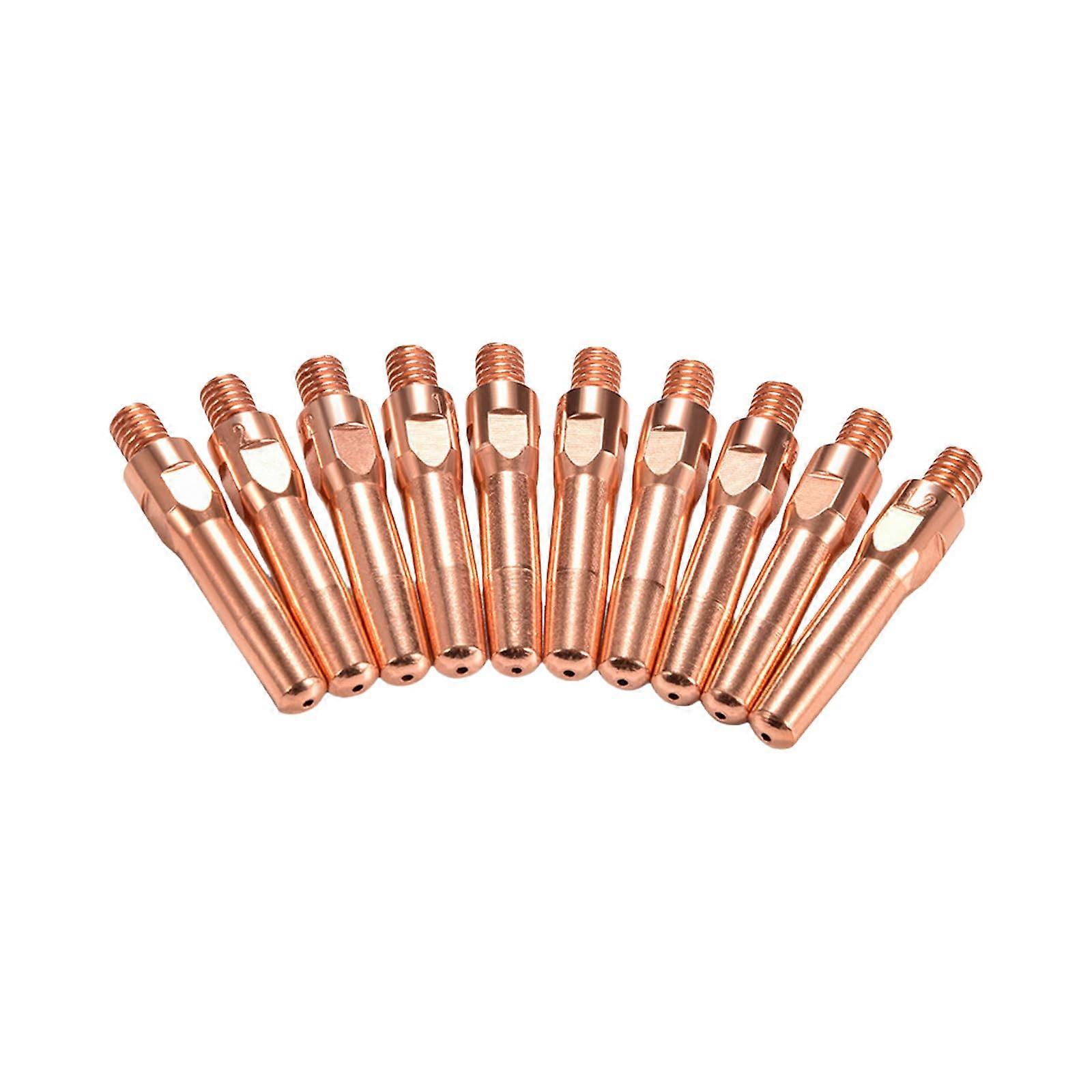 10 pieces welding tip nozzle connectors, copper tip, flashlight, 0.8/1.0/1.2/1.4/1.6 mm welding tip 40 X 1.0 mm