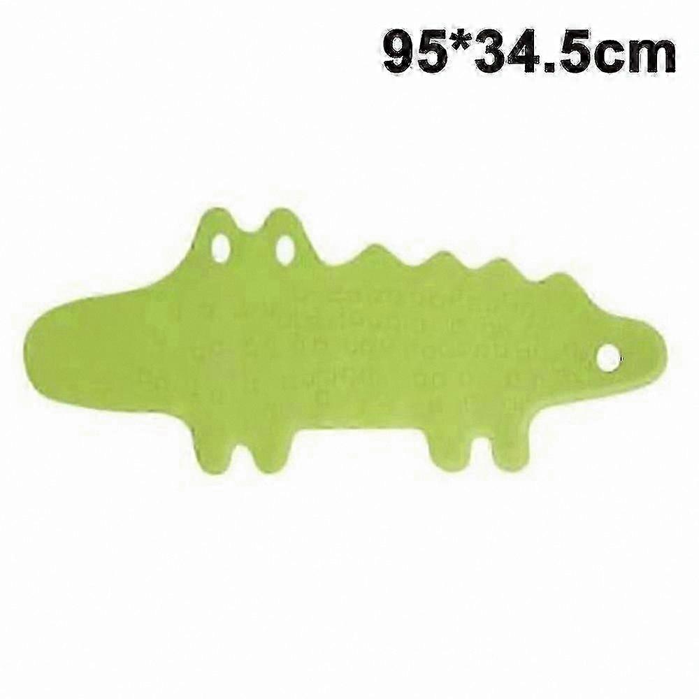 Soft Rubber Non-Slip Bath Mat for Kids, Crocodile Pattern, Machine Washable, 95cm x 34.5cm