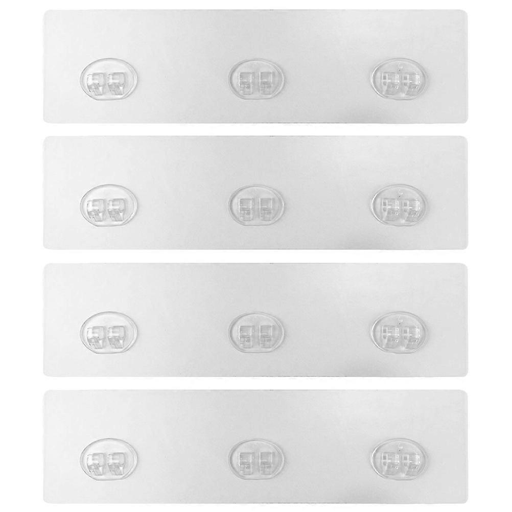 4pcs Shower Rack Adhesive Hooks Replacement Hooks Bathroom Shelf Support Hooks