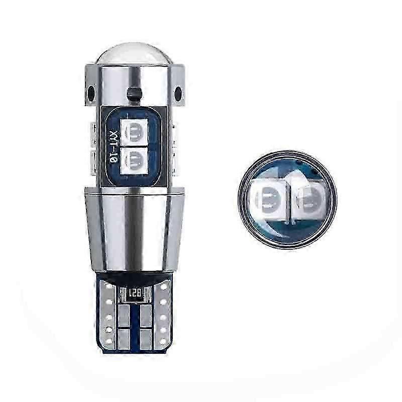 2/1Pc W5W T10 LED Canbus Error Free 3030 10SMD Auto 5W5 LED Bulb Clearance Wedge Side Turn Signal Light Super Bright White