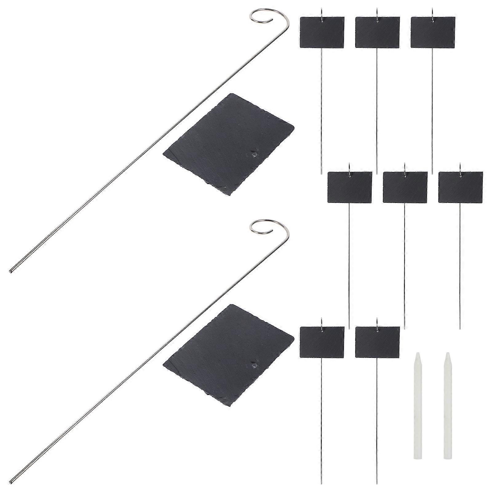 Garden Labels Square and Stainless Types for Greenhouses Black Without Fading 1Set
