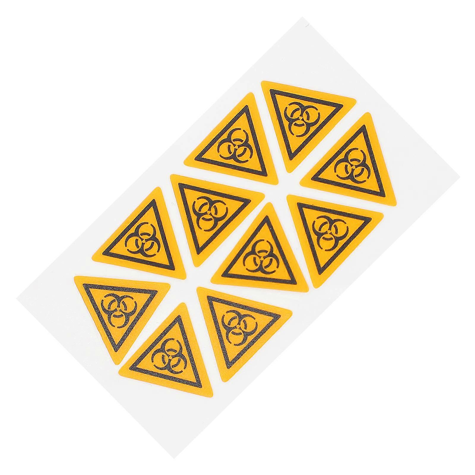 10pcs Laboratory Warning Label Stickers Infection Caution Decals for Safe Lab Use, Easy to Apply Safety Sign Stickers