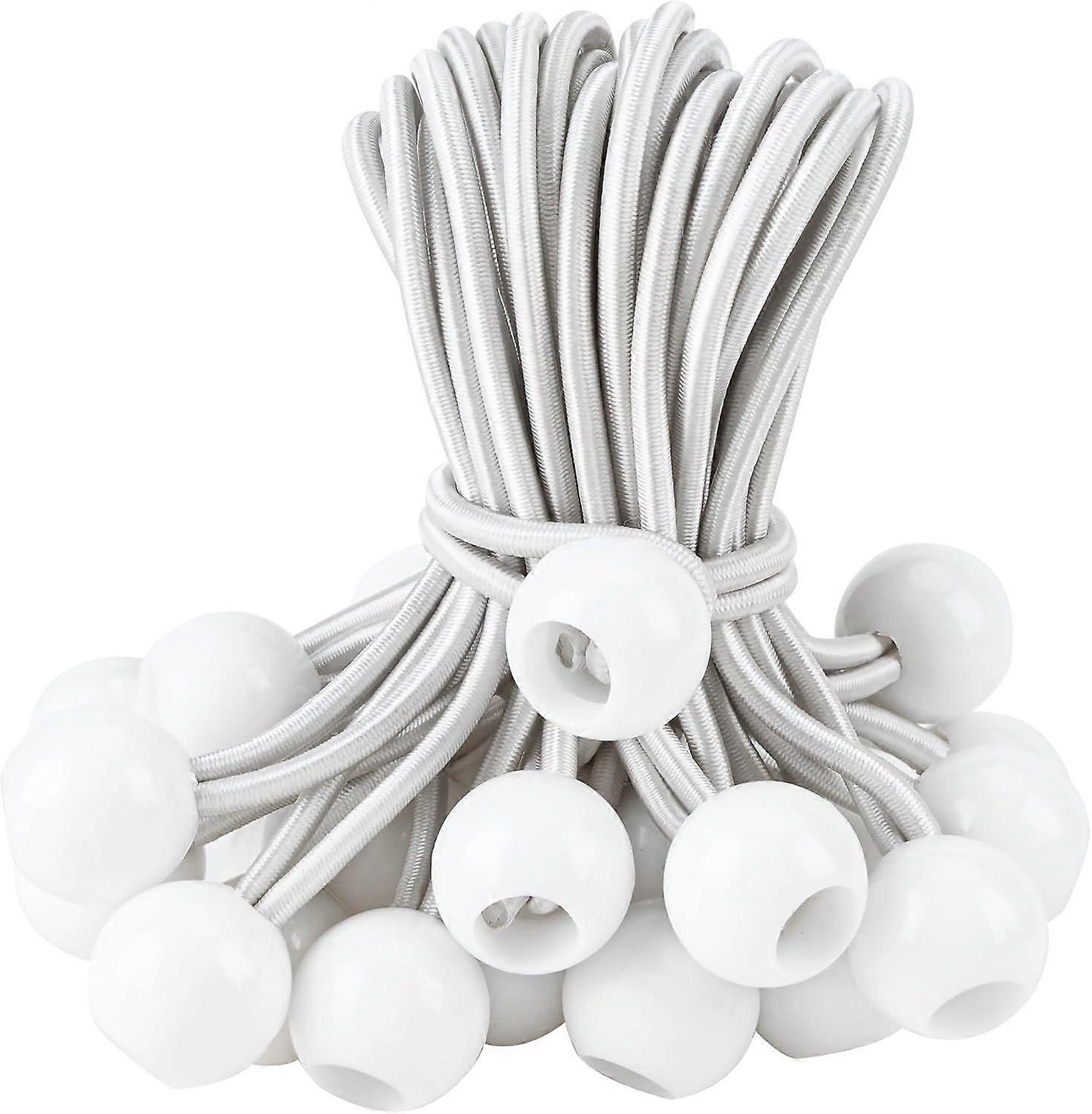 30 Pack 6 Inch Ball Bungee Cords Canopy Ties with Elastic String for Canopy