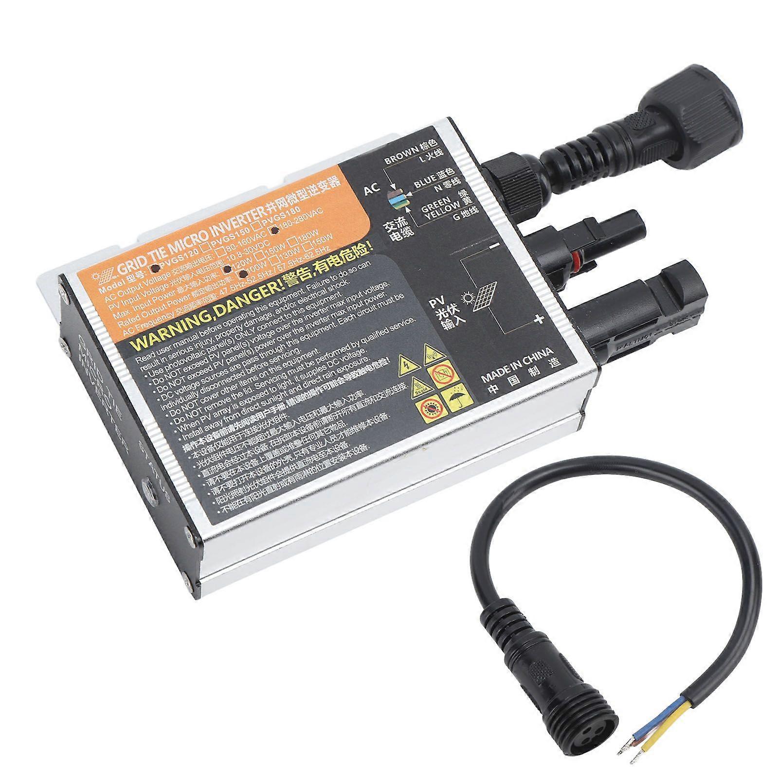 Photovoltaic Micro Grid Tie Inverter 120W Sine Wave Inverter AC220V with Voltage Current Islanding Protection for Power Generation System