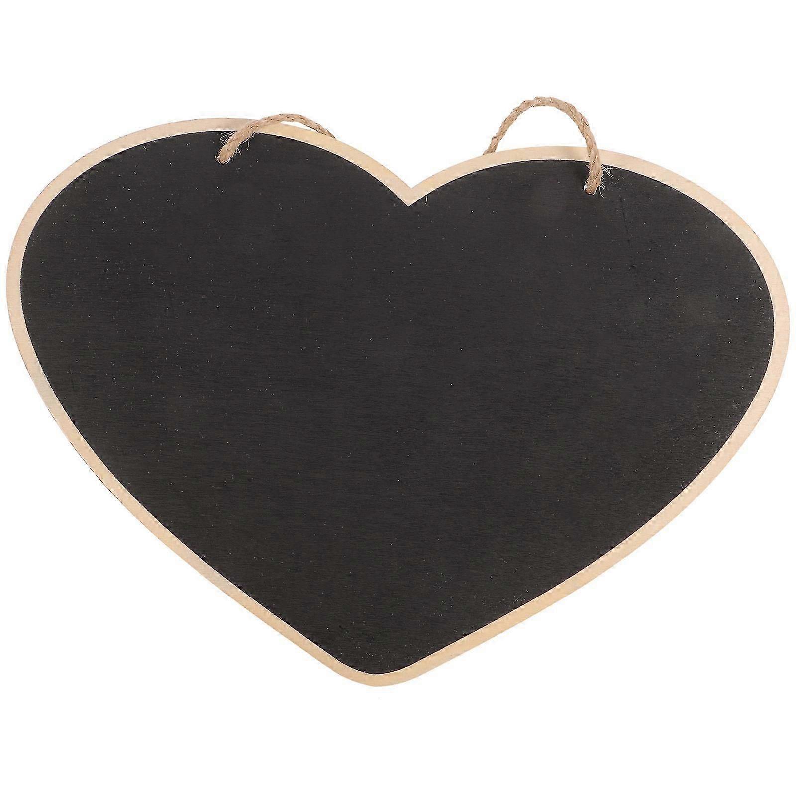 Planche suspendue tableau noir signe en forme de coeur à but décoratif propriétaires 1Pack