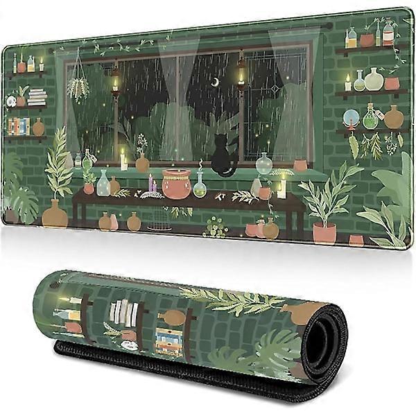 Large Mouse Pad with Non-Slip Rubber Base, Japanese Desk Mat (400 x 900 x 3 mm)