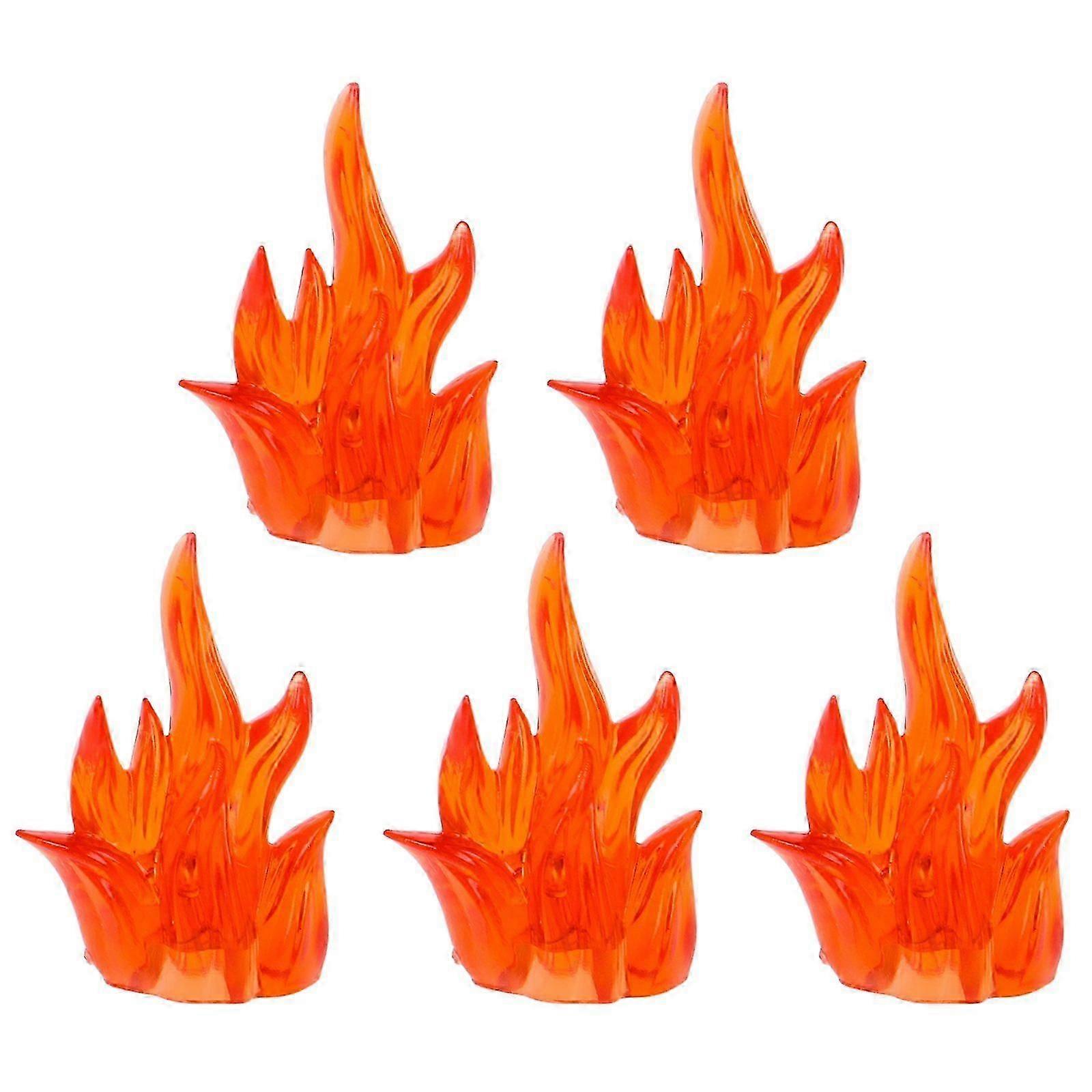 5szt Flame Marker Edukacyjne klocki edukacyjne dla dzieci z miniaturowymi efektami ognia do akcesoriów do figurek akcji i dekoracji na Halloween
