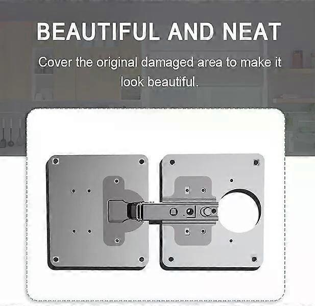 Cabinet door hinge plates, 4-piece set, solves cabinet door fault problems