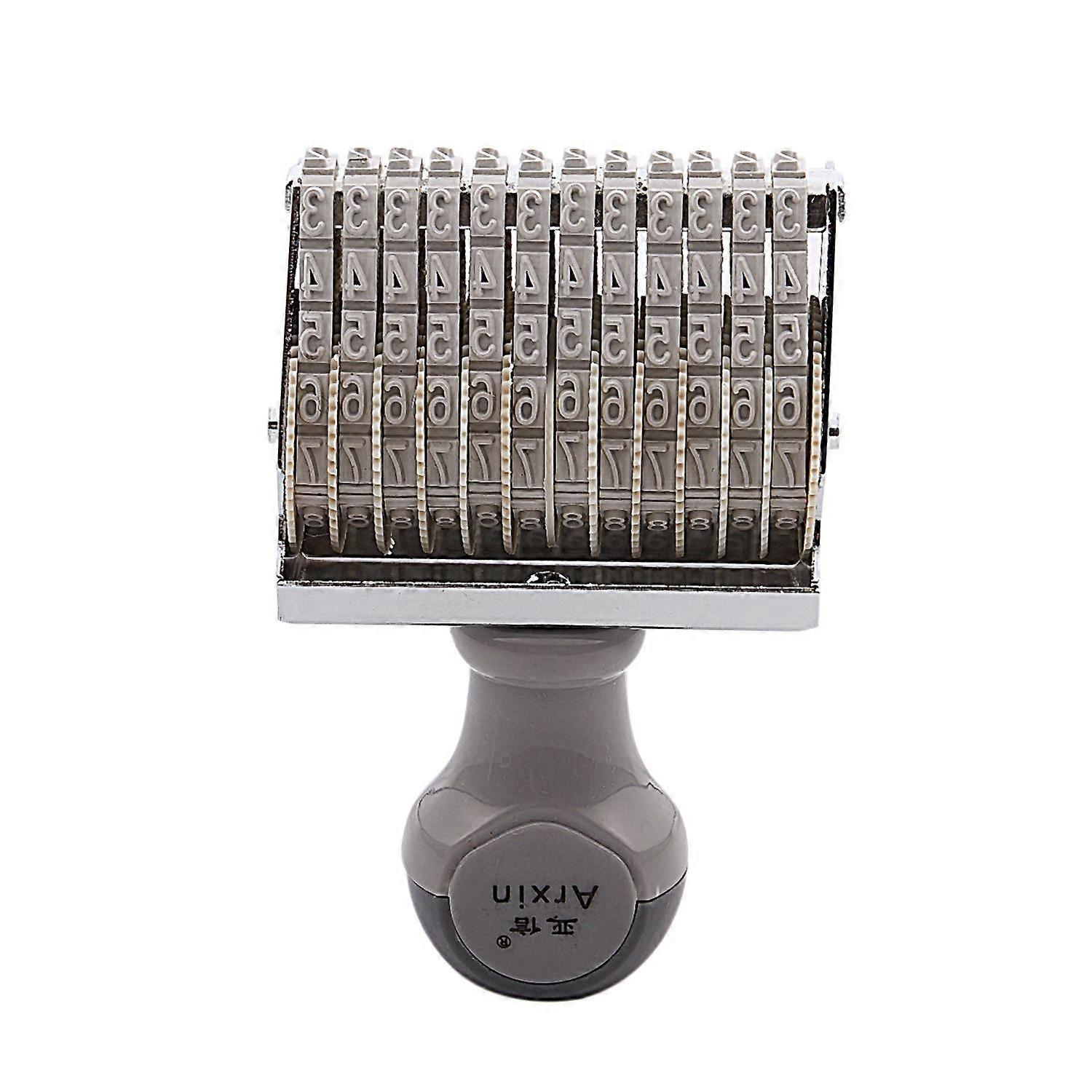 Arxin 12 Band Self Inking Rubber Stamps Numbering Machine, Off White