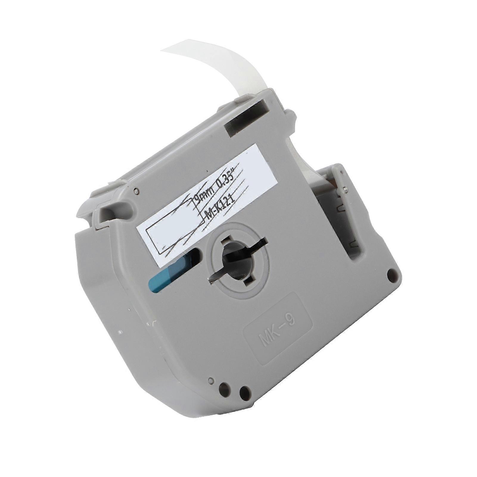 Label Tape Replacement 9mm x 8m Black on Clear Smooth Print Ribbon