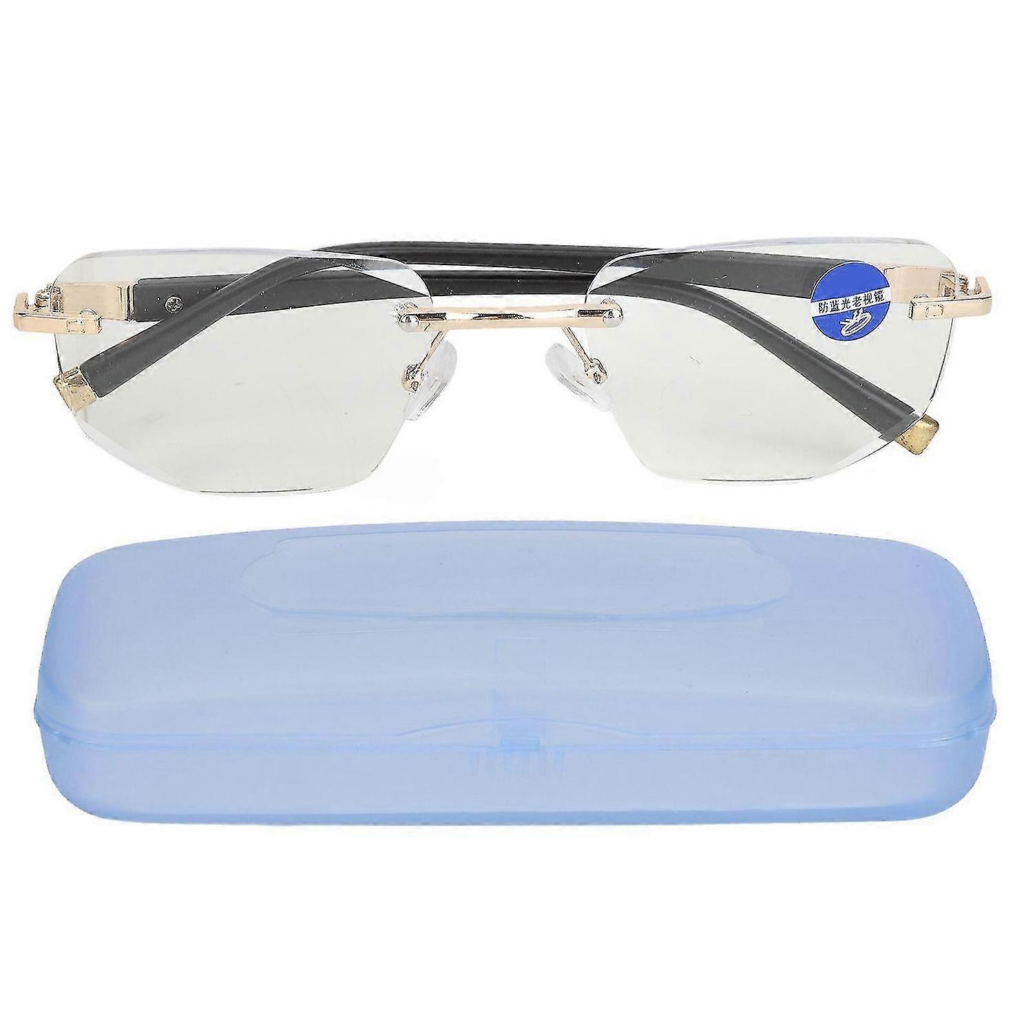 2025 Latest Model Presbyopic Glasses Blue Light Blocking Men Frameless High De...