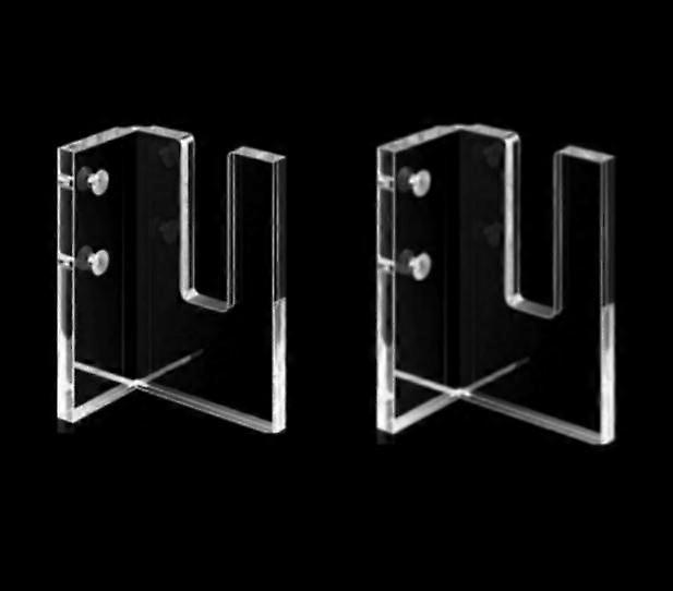 1 Pair Skateboard Wall Mount Display Rack Skateboard Hanger Wall Mount Deck Clear Display and Storage Longboard Deck Horizontal Display Stand