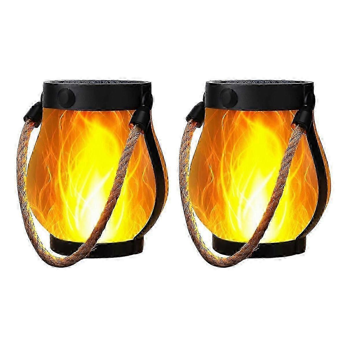 Solar Lanterns Lights Flickering Flame Garden Lights