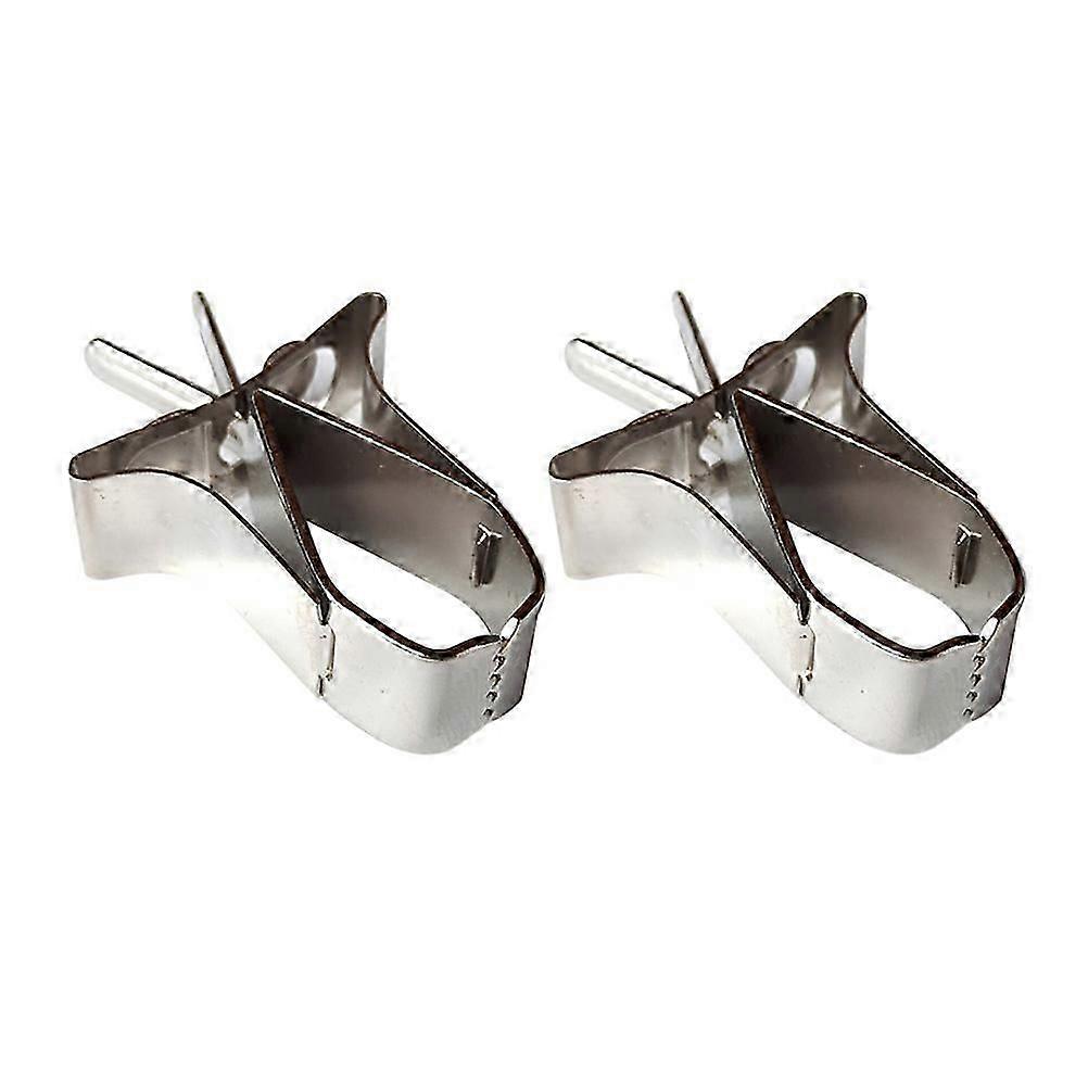 2Pcs 내구성 조류 음식 야채 과일 홀더 피더 장치 클립 앵무새 용품 (실버)