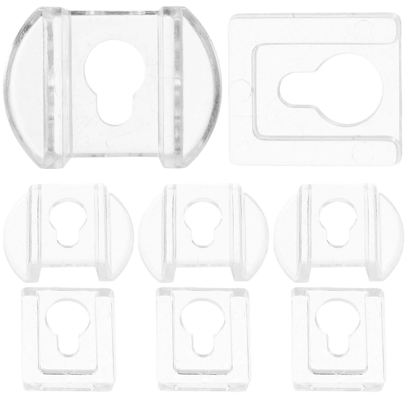 20pcs Picture Frame Keyhole Hangers Clear Acrylic Hanging Clips Wall Hanging Shelf Hooks Mirror Mounting Brackets Backplane Tools