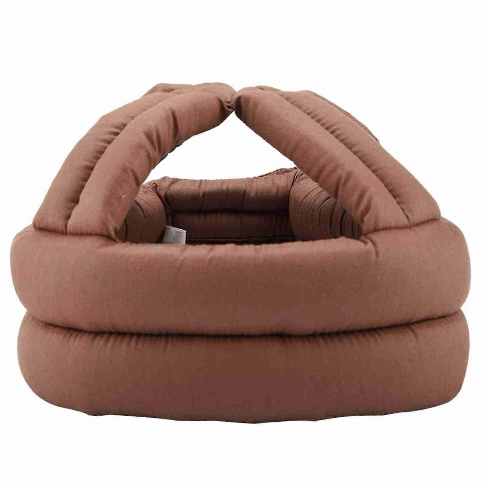 保護帽 エルダーヘッドキャップ 安全ヘルメット オヤジ レース付き転倒防止(ブラウン)