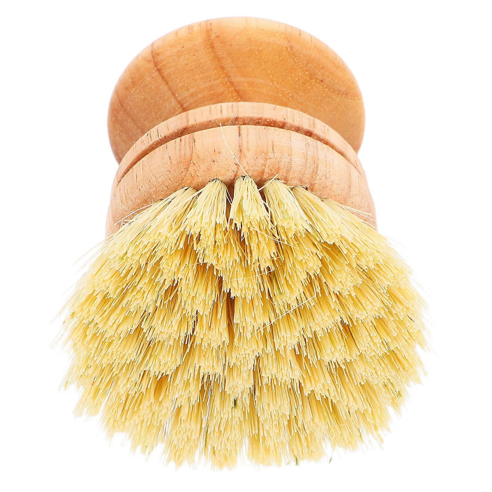 Dish Cleaning Brush Set Wooden Handle for Cleaning 2Pcs with Non-Slip Grip