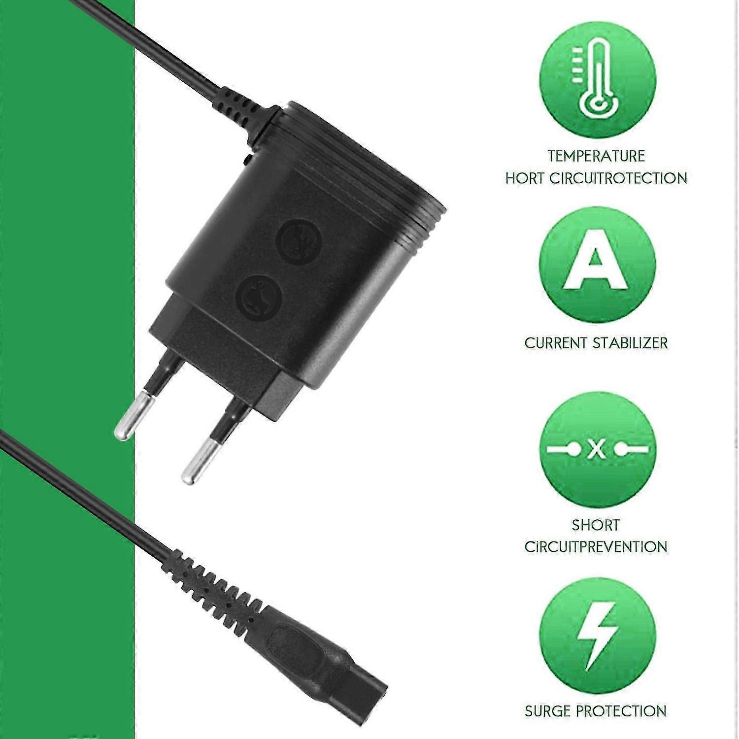 15V HQ8505 for QP6520 QP6510 Shaver Charger Power Supply Adapter Cord EU Plug