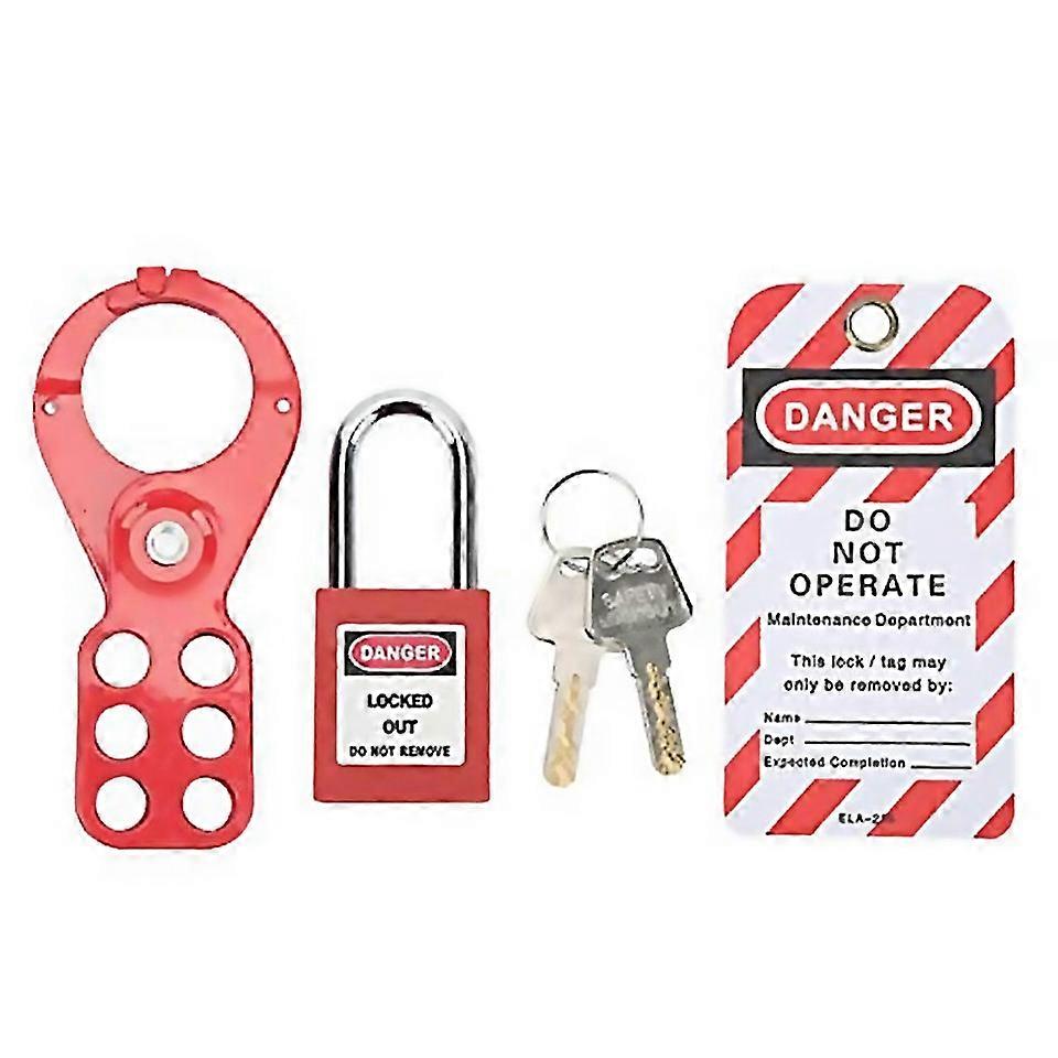 For Padlocks Hasps Set Lockout Tagout Kit 15in38mm Shackle