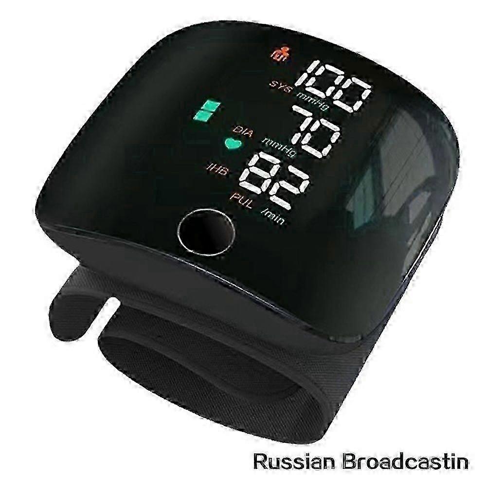 Wrist Blood Pressure Monitors with Large Screen Rechargeable Digital Automatic BP Machine for Home Use Seniors