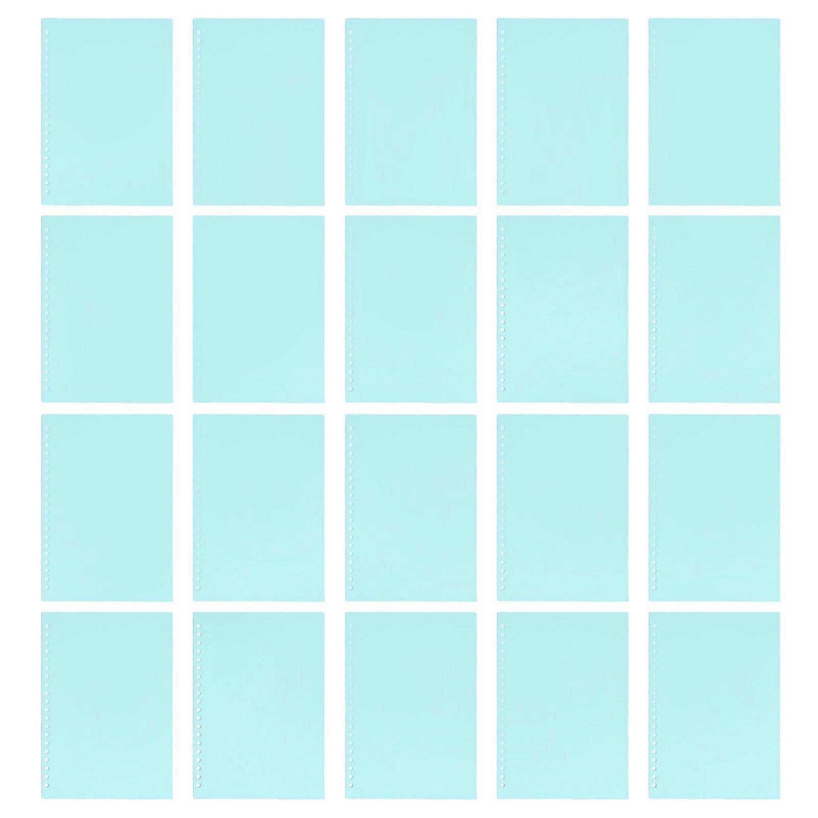 20 Sheets Loose Leaf Binding Cover A5 20 Holes Flexible PP Plastic Loose Leaf Presentation Binding Case Light Green