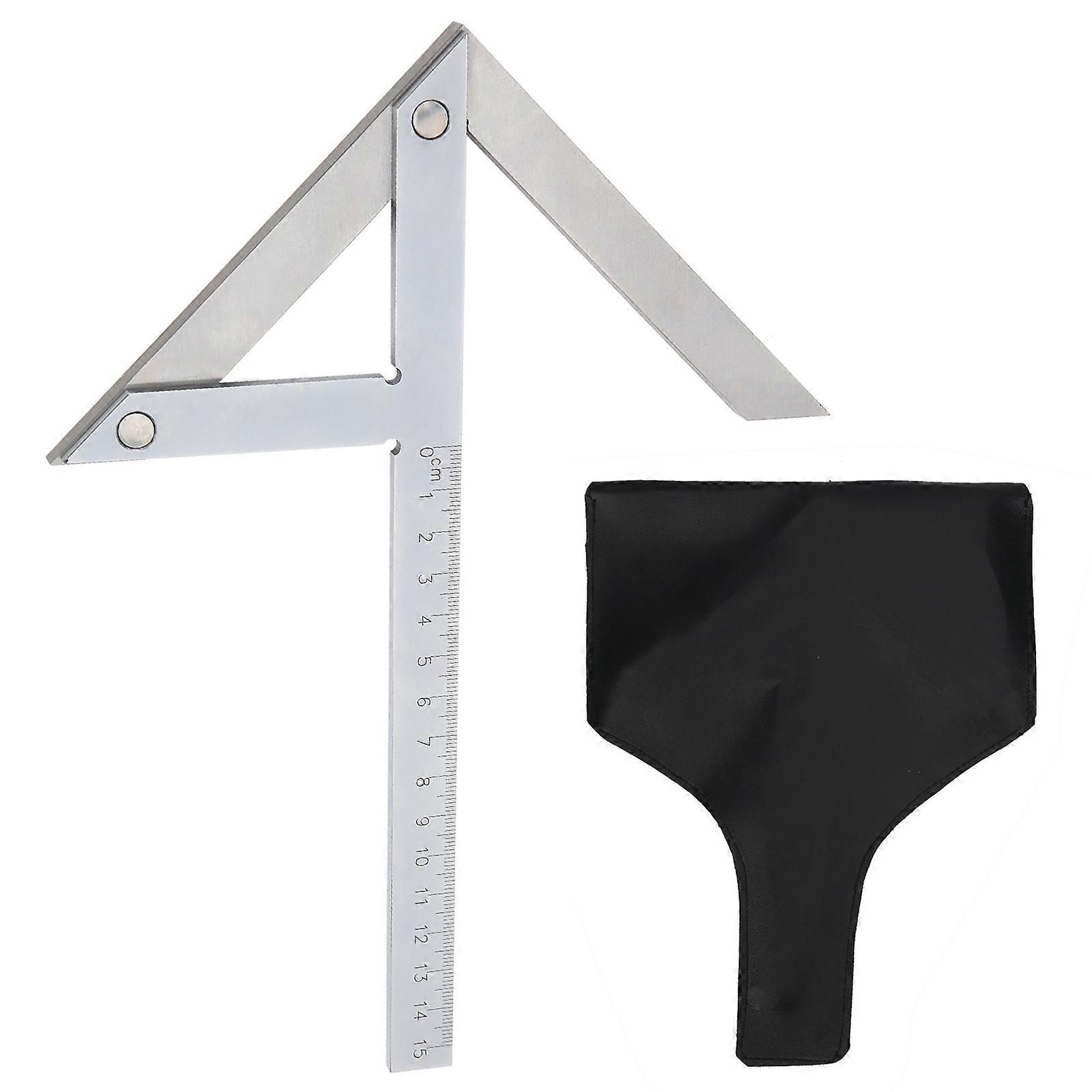 High Precision Stainless Steel Center Protractor 45/90 Degree Angle Ruler Marking