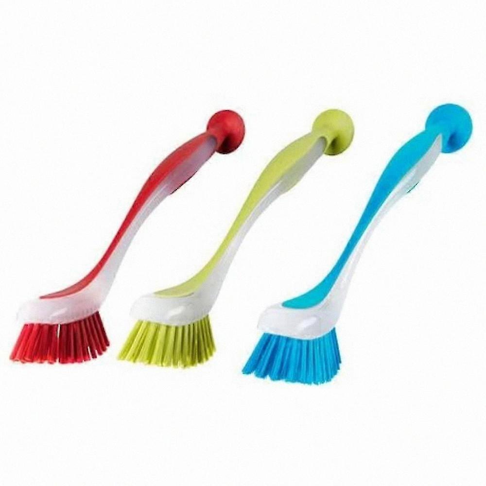 3-Pack Scrub Brushes with Suction Cups for Kitchen Cleaning Tasks