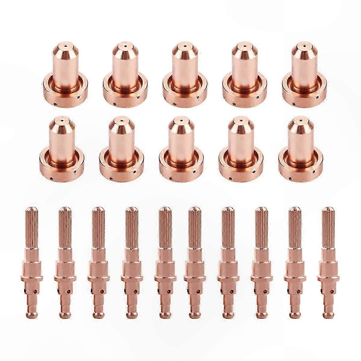 Plasma Cutter Nozzle and Electrode Set, 10Pcs Each, Compatible with Thermal Dynamics SL60/SL100 Models