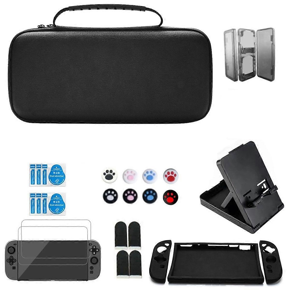 Storage Bag for Switch 2 Accessories Kit Switch 2 Stand Screen Protector Silicone Case Joystick Cap