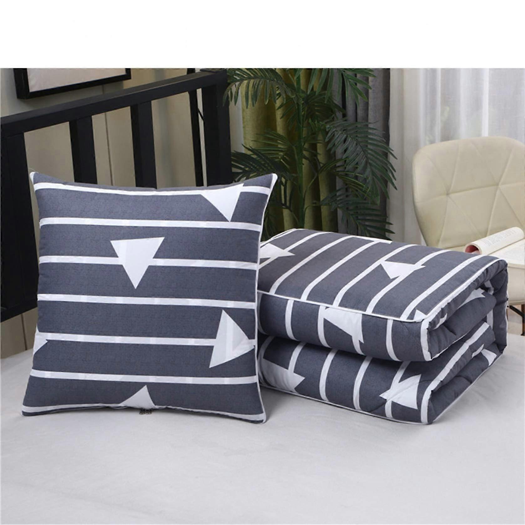Blanket Nap Pillow 2In1 Travel Blanket Pillow Set For Sofa Airplane Office Chair 50x50 cm And 40x40 cm Pattern 11