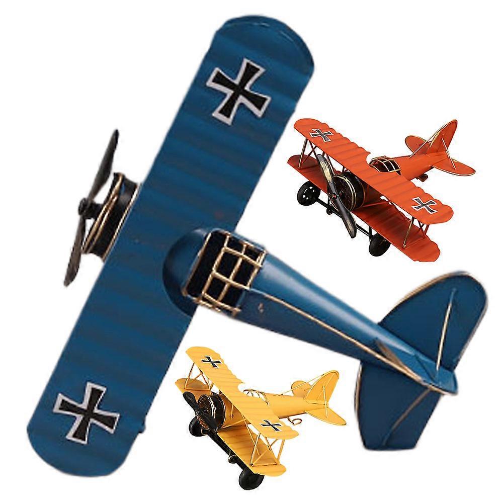 6 Pcs Vintage Airplane Model Retro Design Decorative Rusting Style Artware Unique Gift