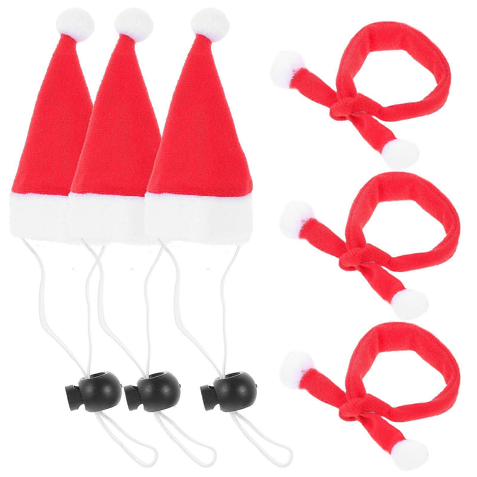 Lightweight 12 Pcs Xmas Party Pet Hat And Scarf Set For Pets With Charming Appearance In Red