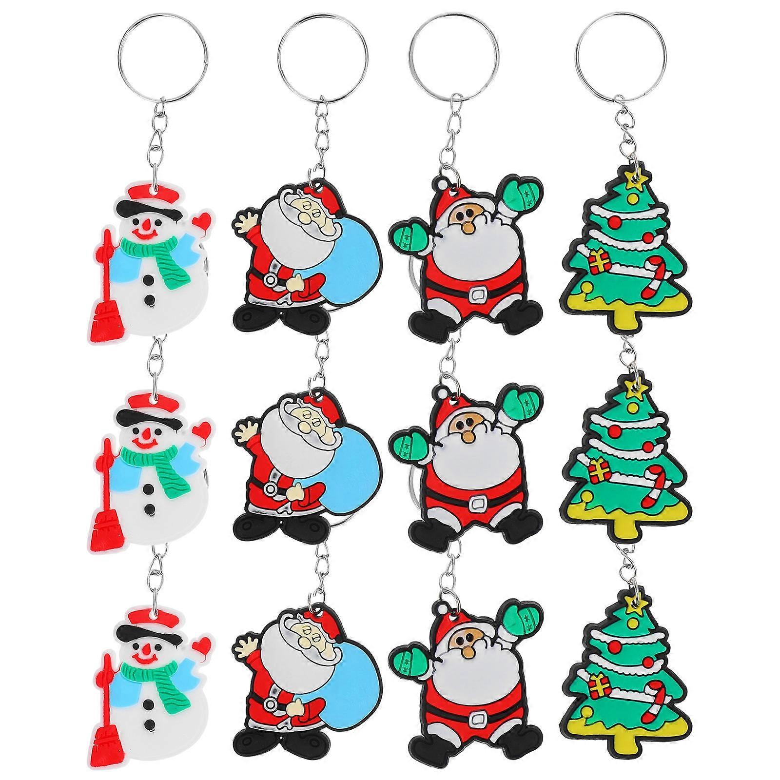 Christmas Keychain Souvenir for Decoration 60Pcs Mixed