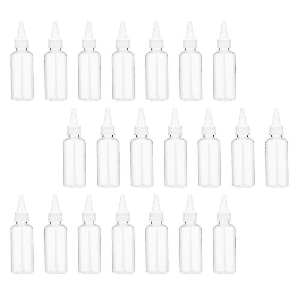 Clear Plastic Applicator Bottle for Storage with Squeeze Function 25Pcs