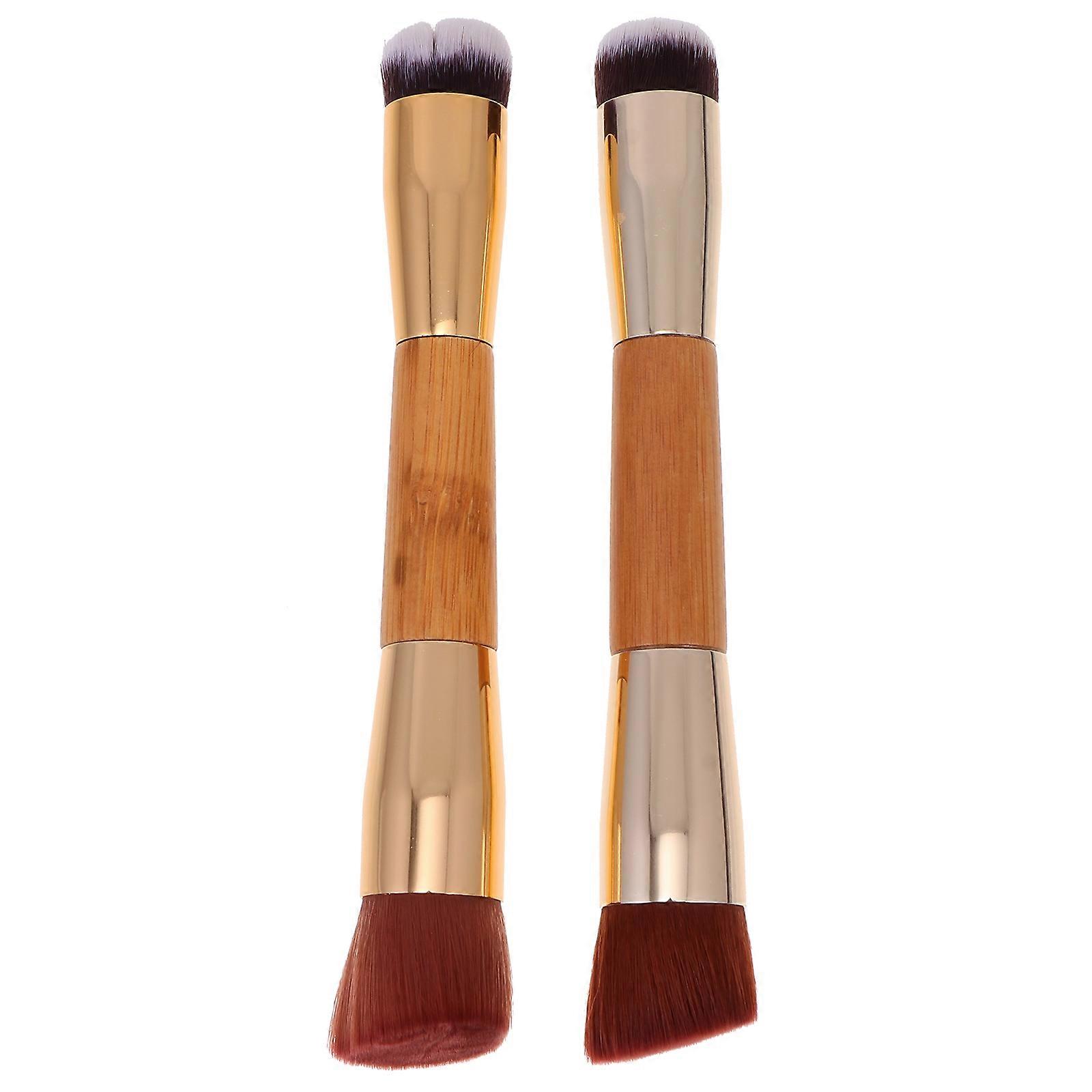 Makeup Double Ended Brush 16Pcs Golden for Blending Blush Applications