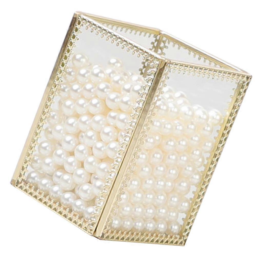 Eyebrow Pencil Organizing Box Glass Container for Storage 2Pcs Set
