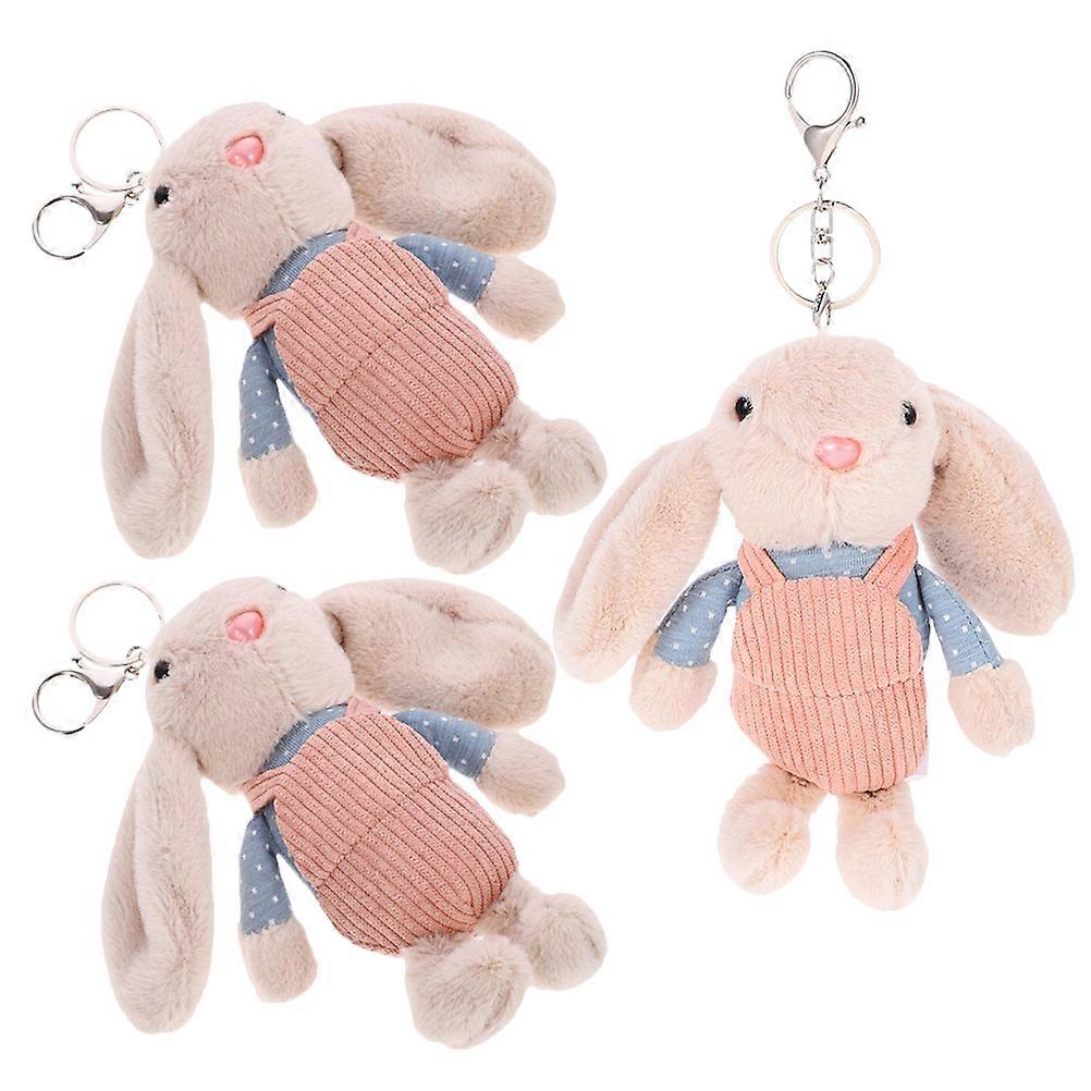 Creative Keychain Plush Rabbit Ornament for Decoration 9Pcs Pendant