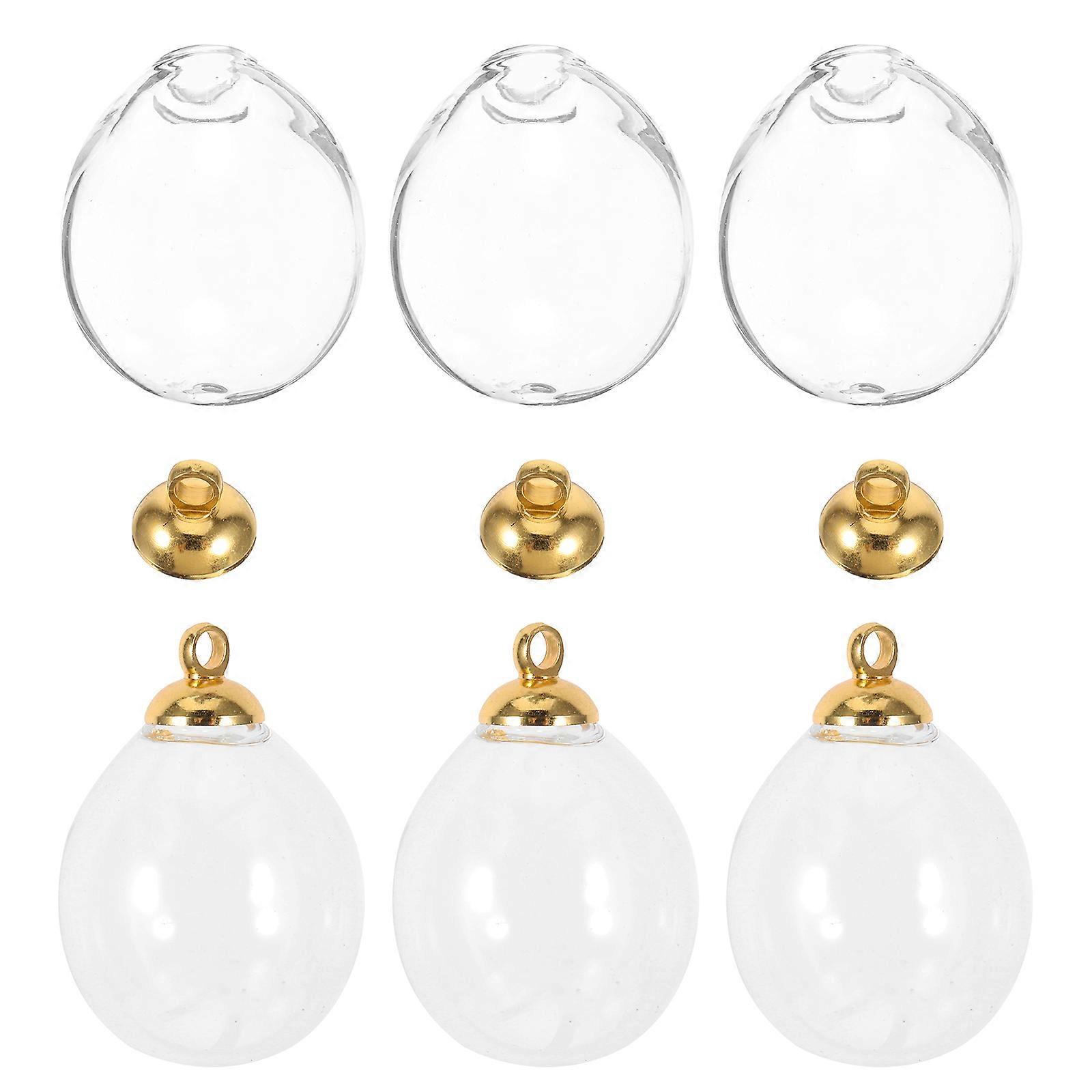 Small Glass Globe Bottle for DIY Pendant Charms 30Pcs Set