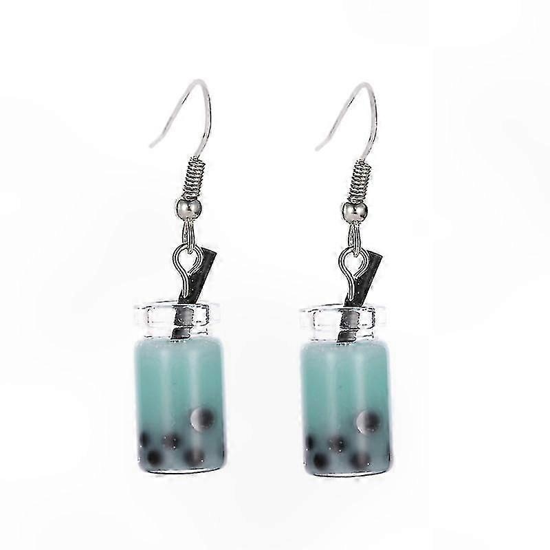 Trendy Women's Earrings Dangle with Bubble Tea Design
